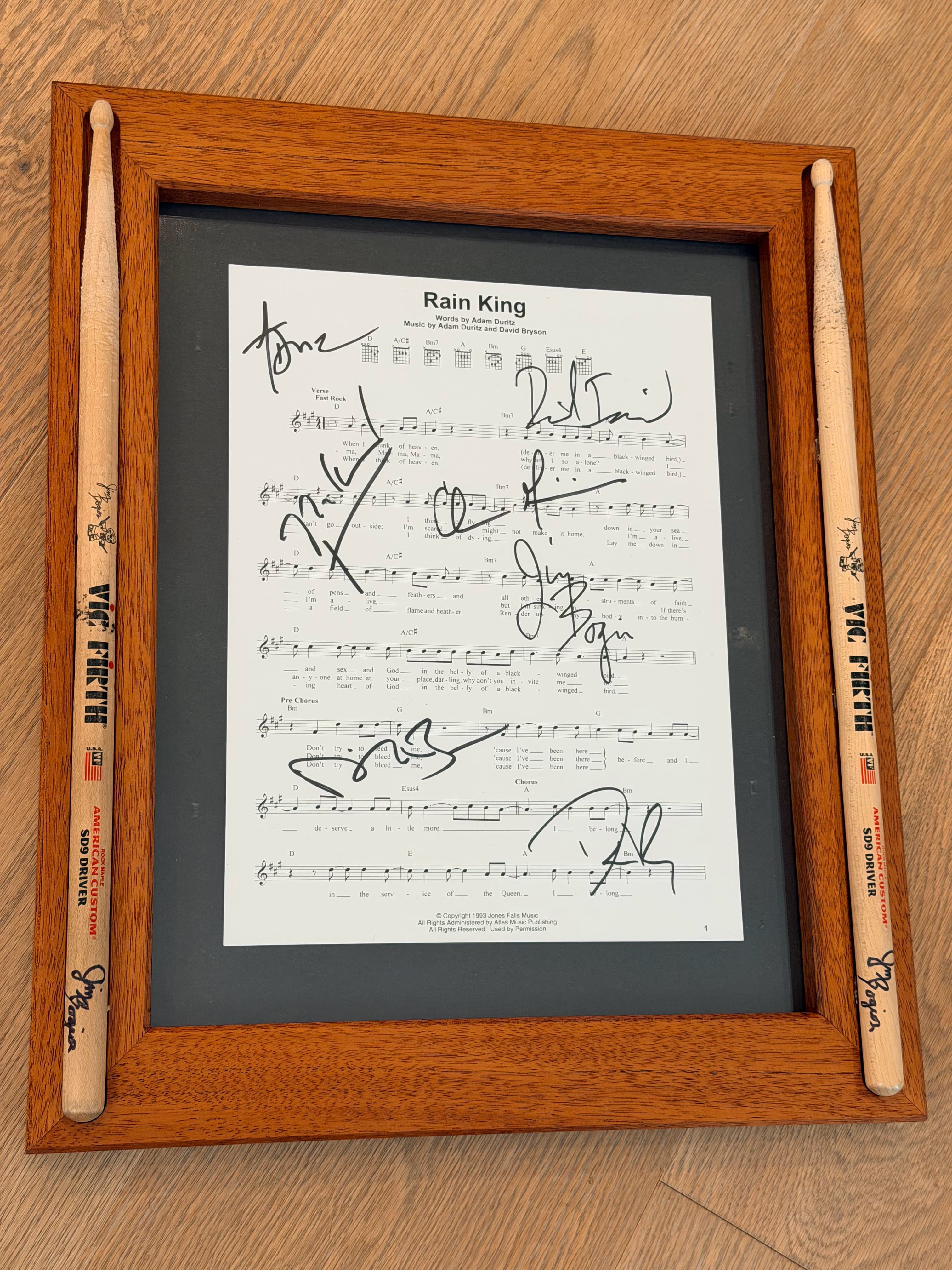 Custom Picture Frame with Drumstick Holders